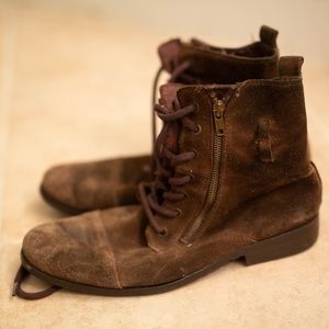 ALDO suede zip up boots